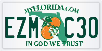 FL license plate EZMC30