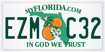 FL license plate EZMC32