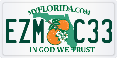 FL license plate EZMC33