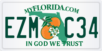 FL license plate EZMC34