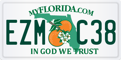 FL license plate EZMC38