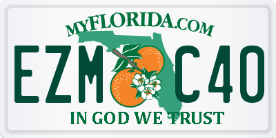 FL license plate EZMC40