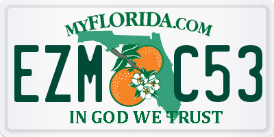 FL license plate EZMC53