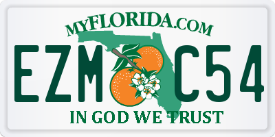 FL license plate EZMC54