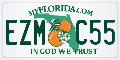 FL license plate EZMC55