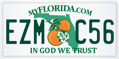 FL license plate EZMC56