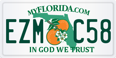 FL license plate EZMC58