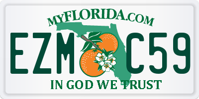 FL license plate EZMC59