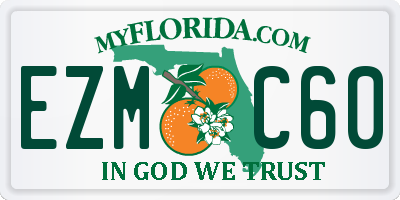 FL license plate EZMC60