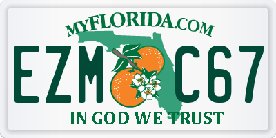 FL license plate EZMC67