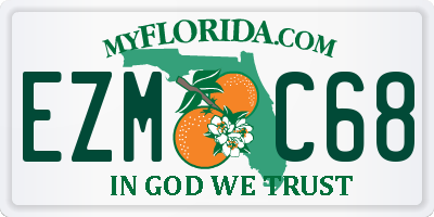 FL license plate EZMC68