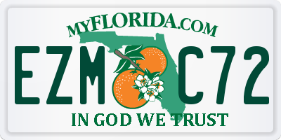 FL license plate EZMC72