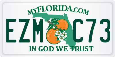 FL license plate EZMC73