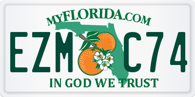 FL license plate EZMC74