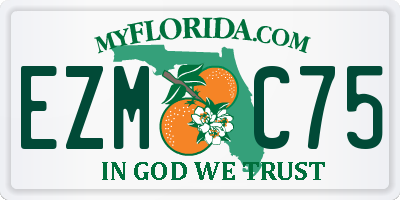 FL license plate EZMC75