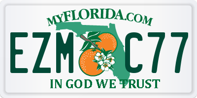 FL license plate EZMC77