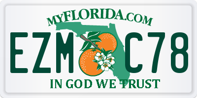 FL license plate EZMC78