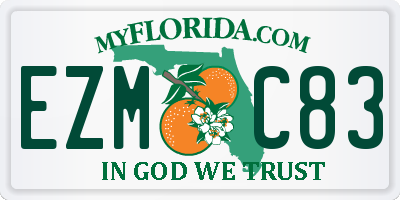 FL license plate EZMC83