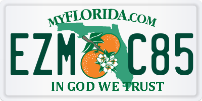 FL license plate EZMC85