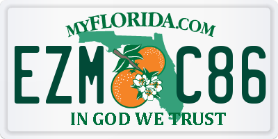 FL license plate EZMC86