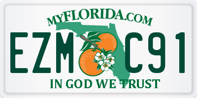 FL license plate EZMC91