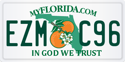 FL license plate EZMC96