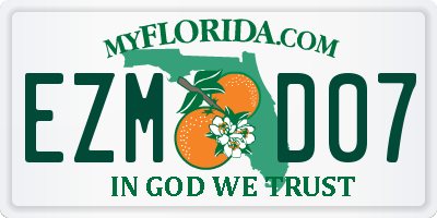 FL license plate EZMD07