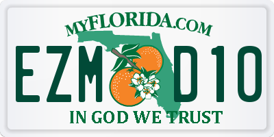 FL license plate EZMD10