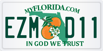 FL license plate EZMD11