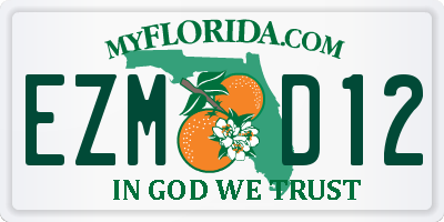 FL license plate EZMD12