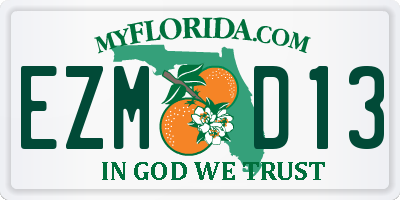 FL license plate EZMD13