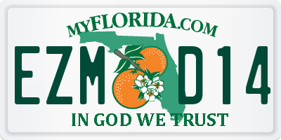 FL license plate EZMD14