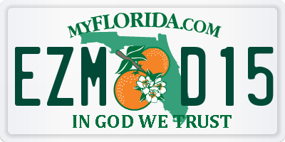 FL license plate EZMD15