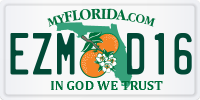 FL license plate EZMD16