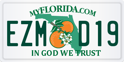 FL license plate EZMD19