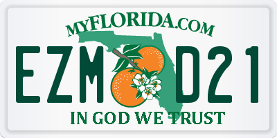 FL license plate EZMD21