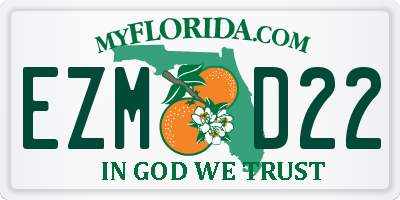 FL license plate EZMD22