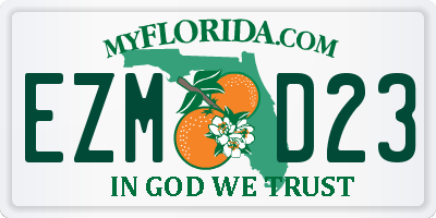 FL license plate EZMD23