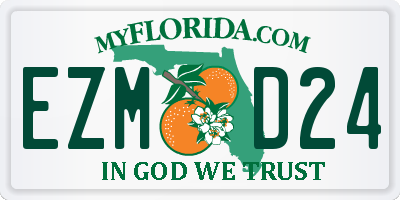 FL license plate EZMD24