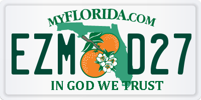 FL license plate EZMD27