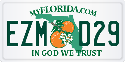 FL license plate EZMD29