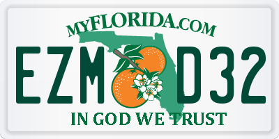 FL license plate EZMD32