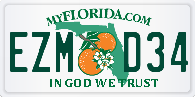 FL license plate EZMD34