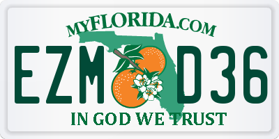 FL license plate EZMD36