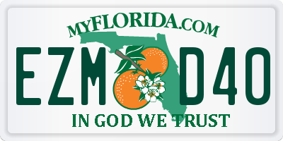 FL license plate EZMD40