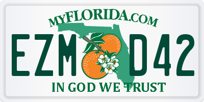 FL license plate EZMD42