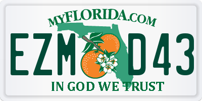 FL license plate EZMD43