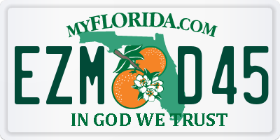 FL license plate EZMD45