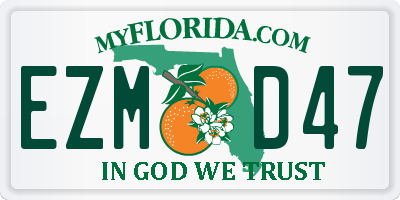 FL license plate EZMD47