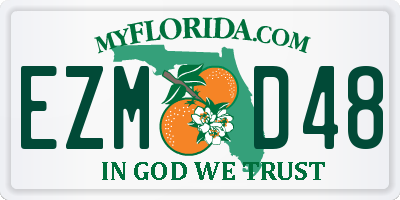 FL license plate EZMD48